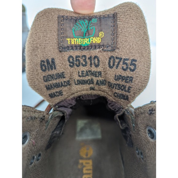 Brown Leather Timberland Men's Euro Hiker Boots Size 6 *Great Tread* Model 95310 - Picture 3 of 9